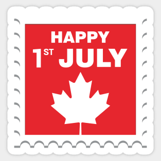 Happy 1st July Happy Canada Day Sticker